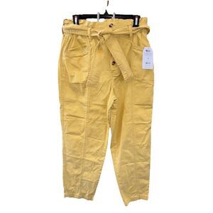 Time and Tru Women Paperbag Belted Jeans Golden Touch 12 New Pockets Buttons